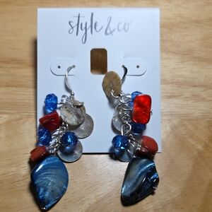 Style & Co. Multicolor Shell Dangle Earrings